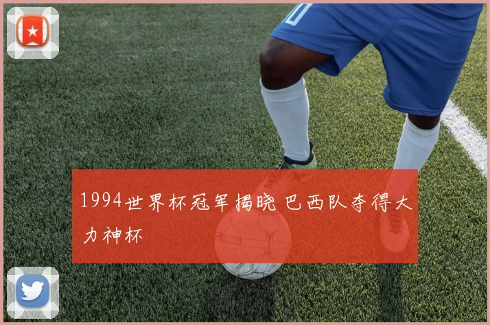 1994世界杯冠军揭晓 巴西队夺得大力神杯