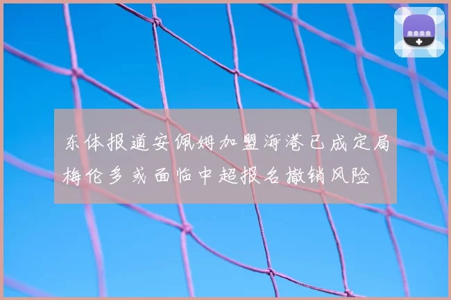 东体报道安佩姆加盟海港已成定局梅伦多或面临中超报名撤销风险